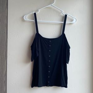 Off the Shoulder Black Shirt